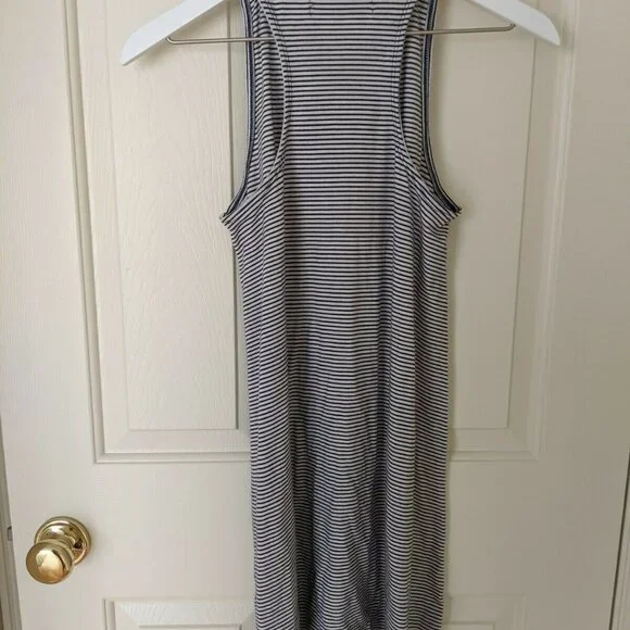 Abercrombie & Fitch Striped Blue Black White Dress - Picture 6 of 8